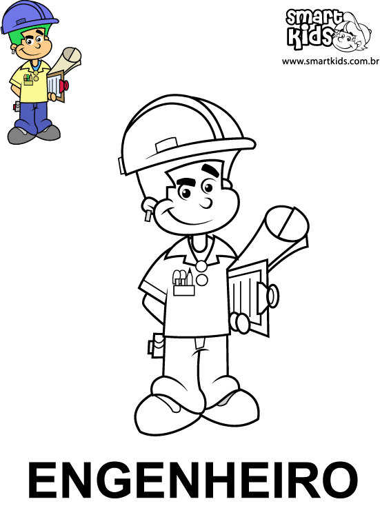 Desenhos para Colorir de Profissões: Médico, Bombeiro, Professor etc